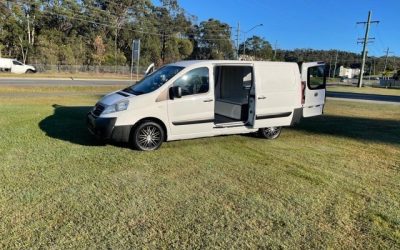 White 2014 Fiat Scudo mini camper van LWB